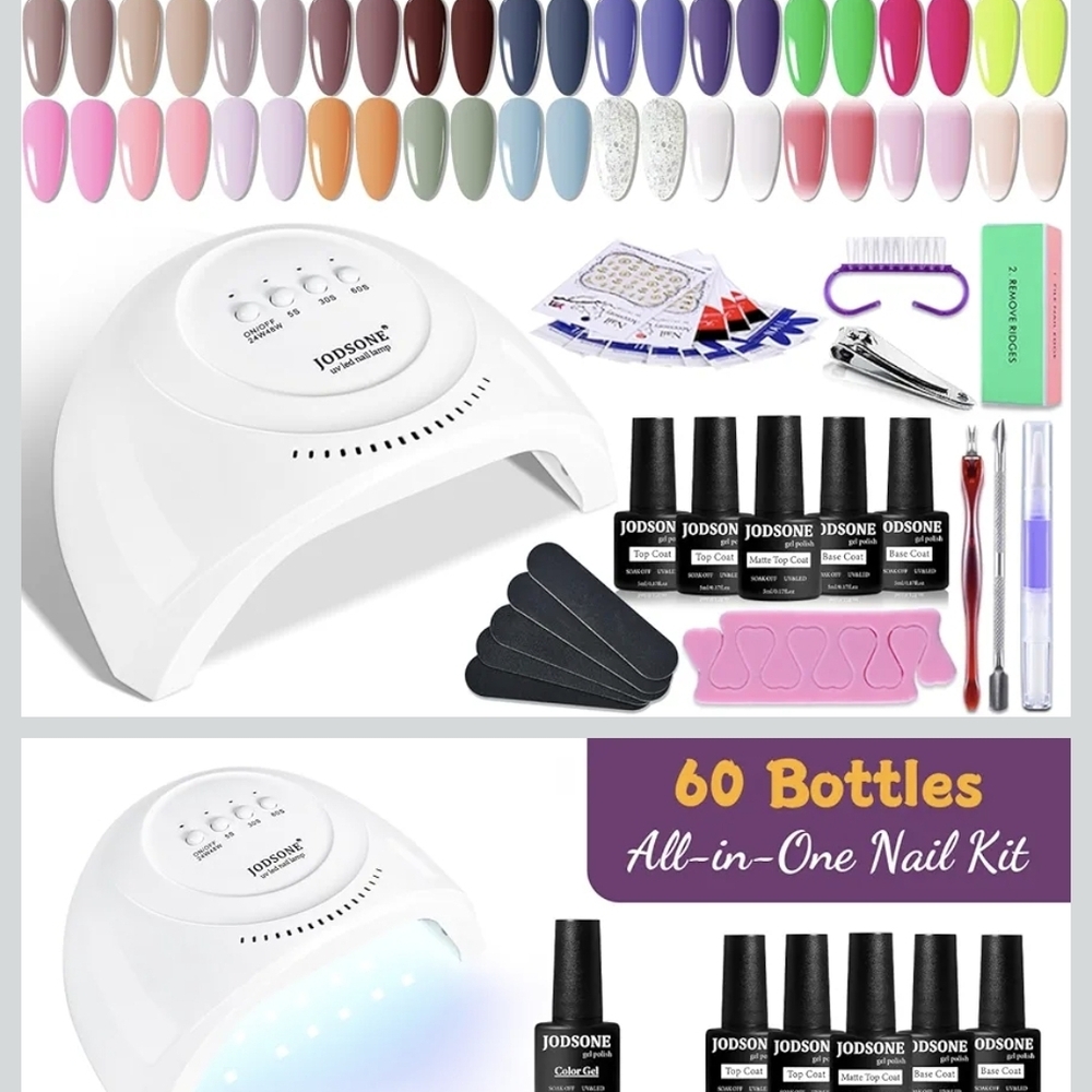 JODSONE All-in-One Nail Kit with LED Lamp GEL NAILS